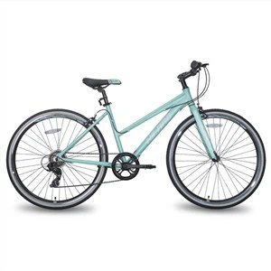อลูมิเนียมอัลลอยด์ผู้หญิง Commuter จักรยานไฮบริด